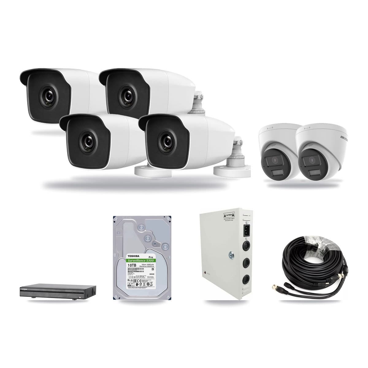 8-Channel 3MP – 4K CCTV Kit — 2 4K Turret + 4 3MP Bullet Cameras + 10TB Recording - Image 1
