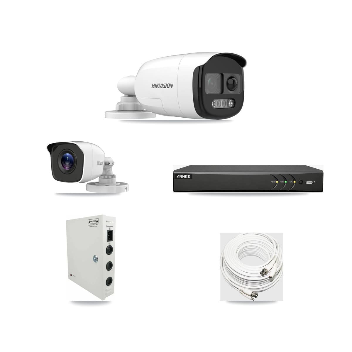 4-Channel 4MP – 5MP CCTV Kit — 1 5MP + 1 4MP Bullet Cameras + 3TB Recording (AN-DV4-8MP Recorder) - Image 1