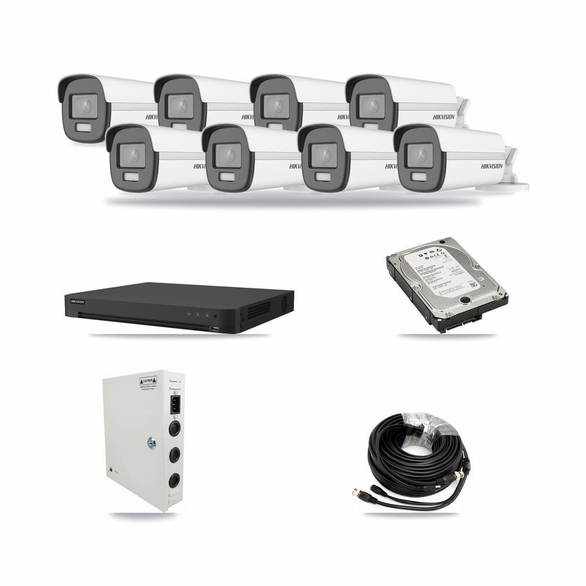 Hikvision 16-Channel 4K CCTV Kit — 8 Bullet Cameras + 5TB Recording - Image 1