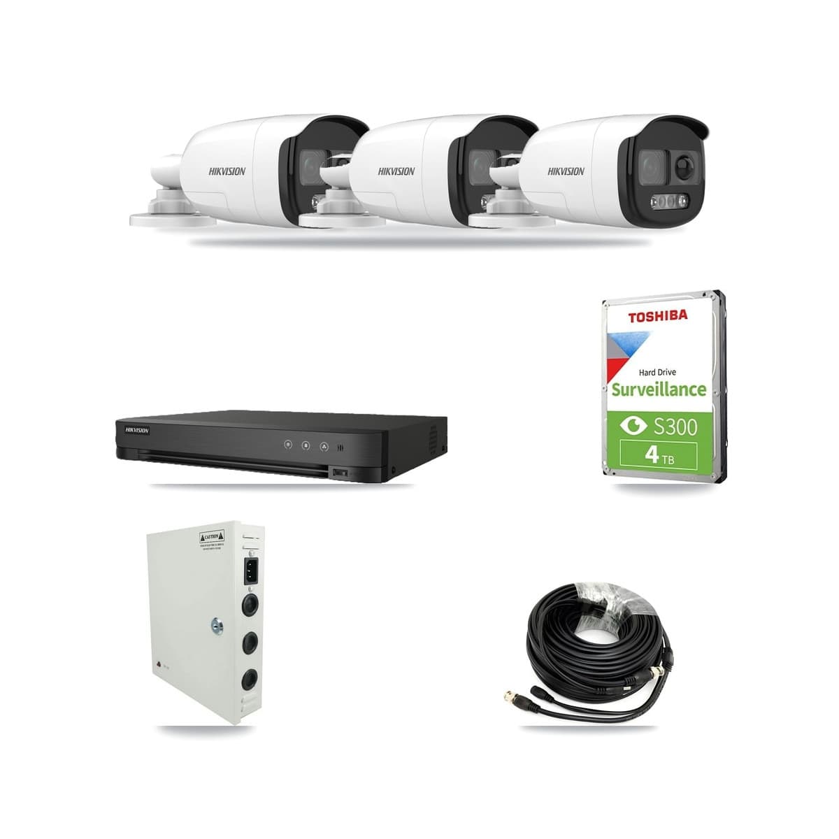 Hikvision 8-Channel 5MP CCTV Kit — 3 Bullet Cameras + 4TB Recording - Image 1
