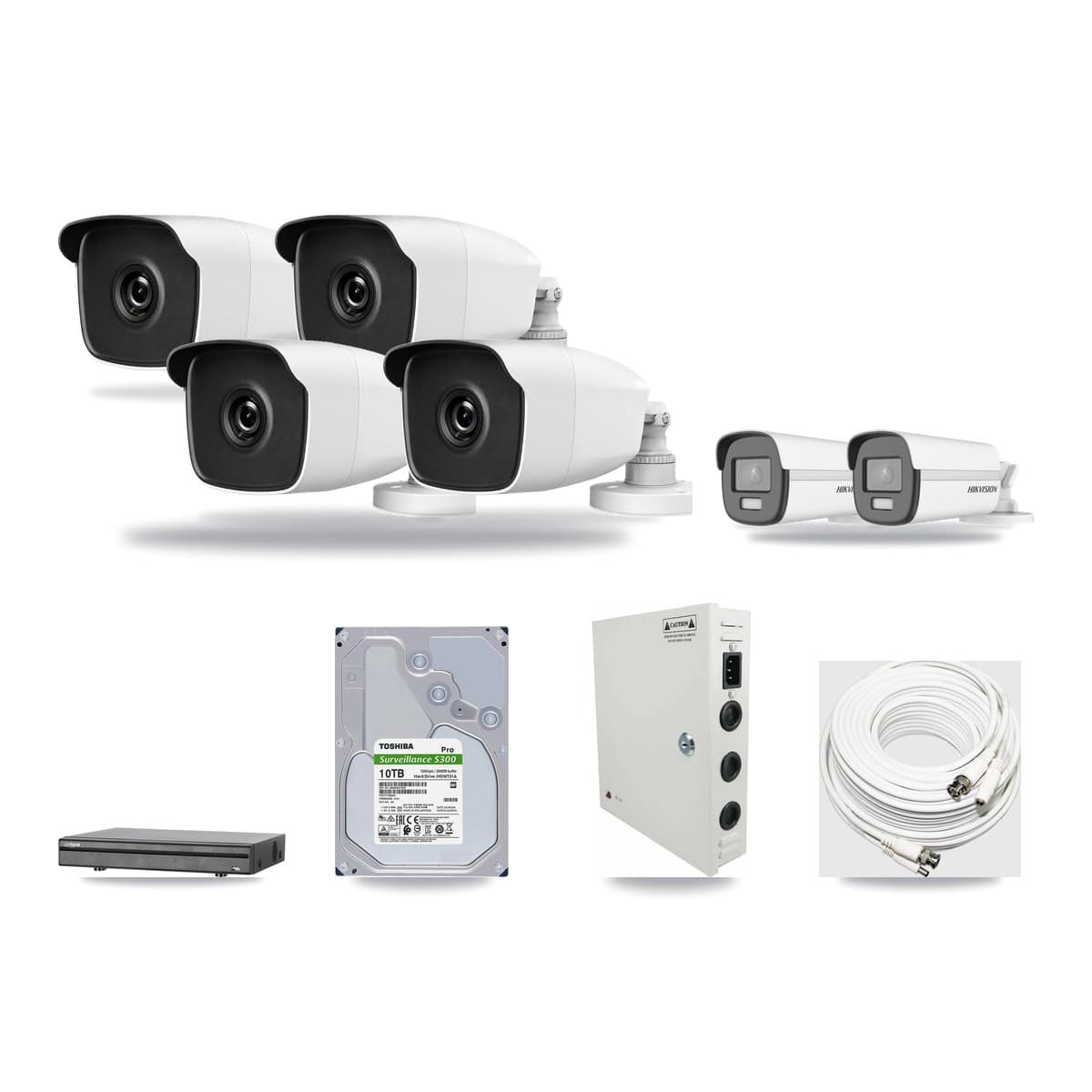 8-Channel 3MP – 4K CCTV Kit — 2 4K + 4 3MP Bullet Cameras + 10TB Recording - Image 1