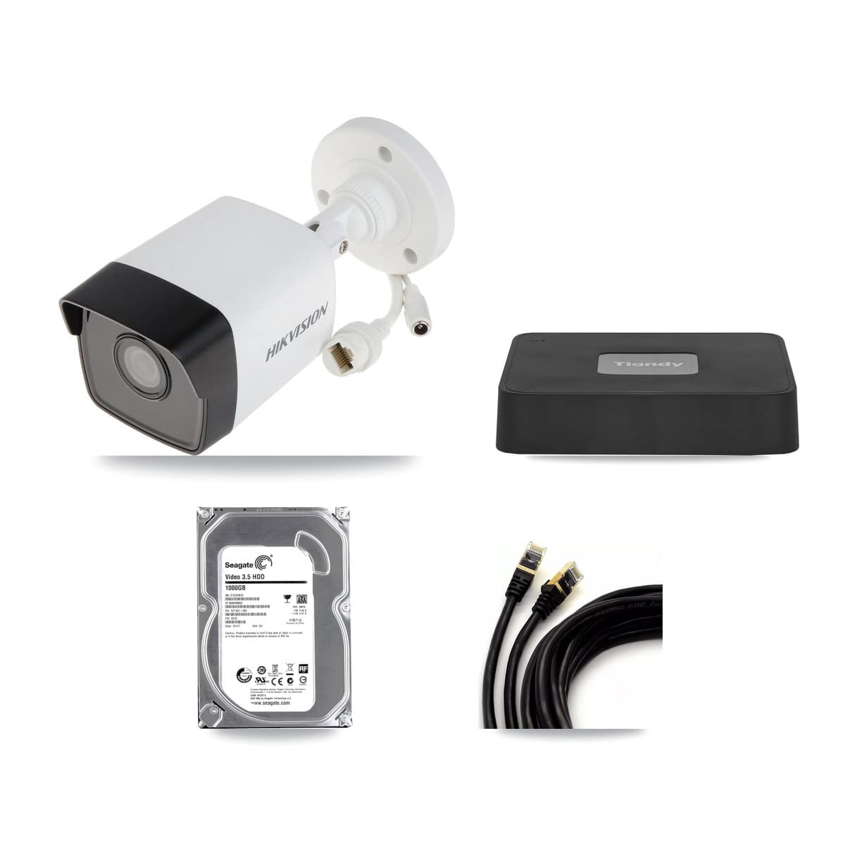 Tiandy 4-channel CCTV kit: 1 camera (1× 5MP Bullet), 1TB hard drive