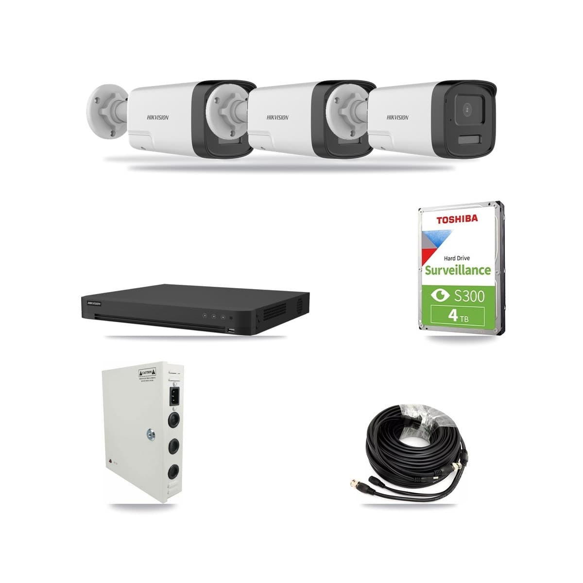 Hikvision 32-Channel 5MP CCTV Kit — 3 Bullet Cameras + 4TB Recording - Image 1