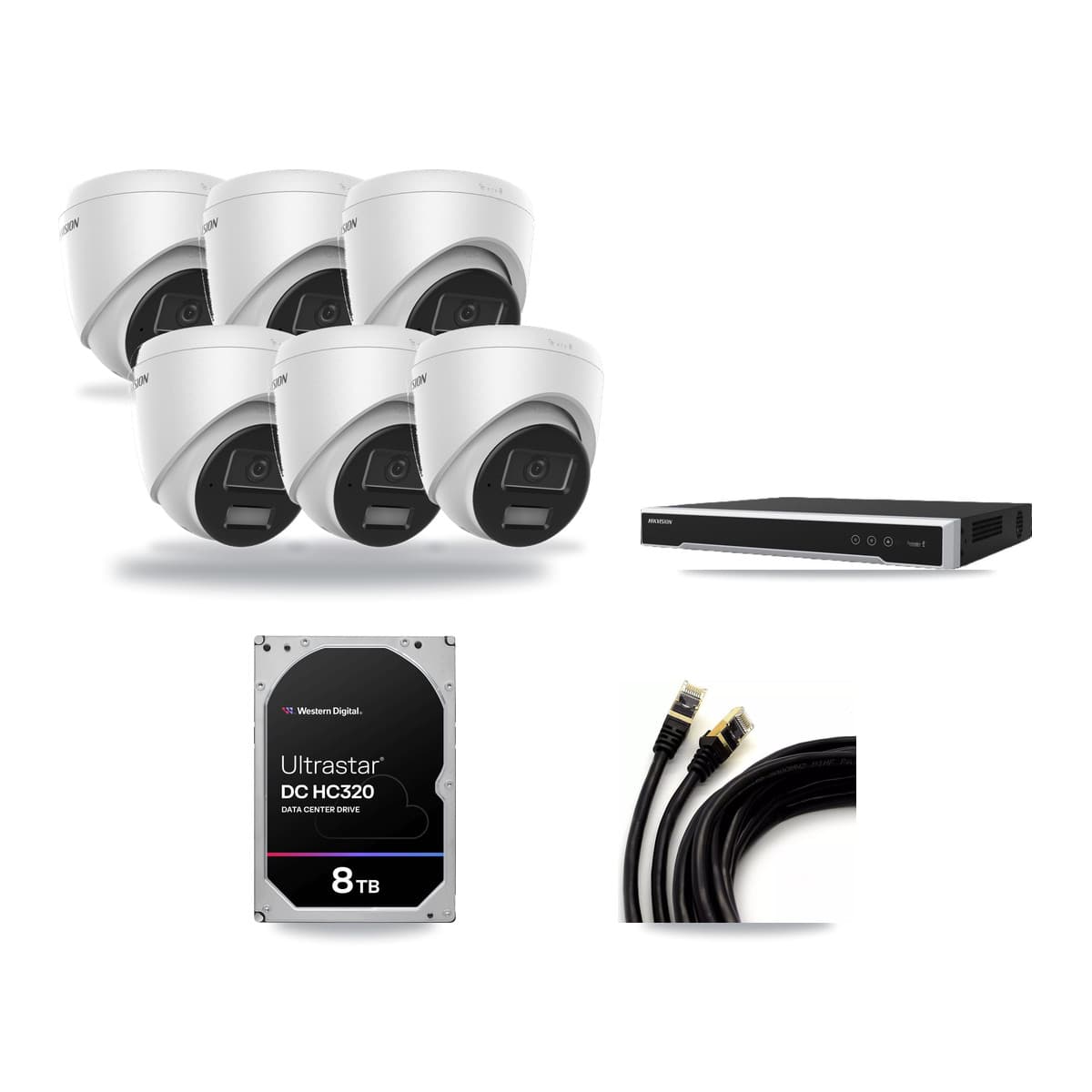Hikvision 8-Channel 4MP CCTV Kit — 6 Turret Cameras + 8TB Recording - Image 1