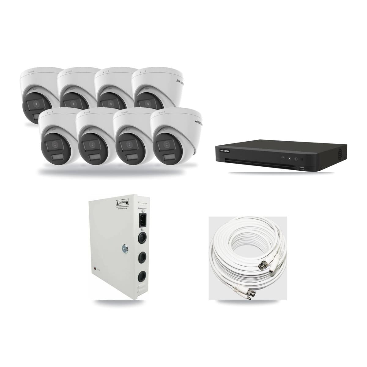 Hikvision 8-Channel 4K CCTV Kit — 8 DS-2CE78U0T Turret Cameras + 2TB Recording - Image 1