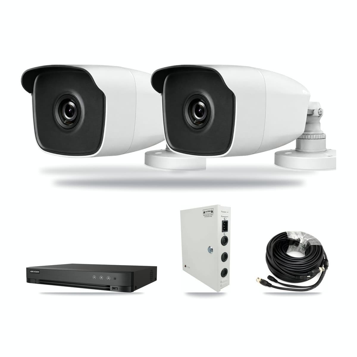HiLook & Hikvision 4-Channel 3MP CCTV Kit — 2 Bullet Cameras + 3TB Recording (IDS-7204HQHI Recorder) - Image 1