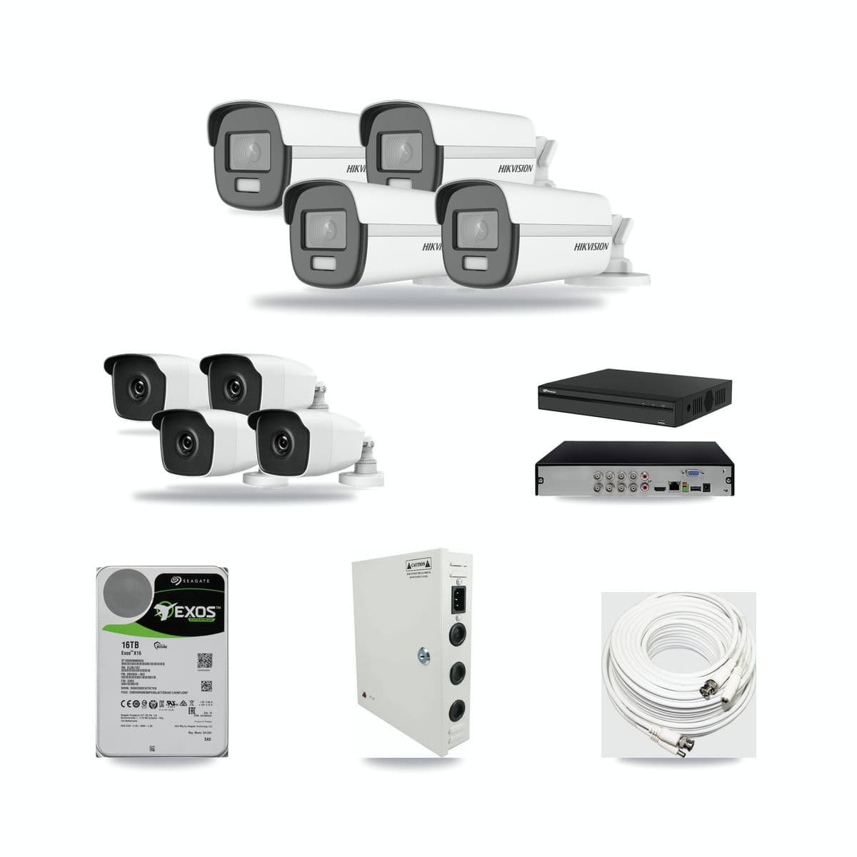 8-Channel 3MP – 4K CCTV Kit — 4 4K + 4 3MP Bullet Cameras + 16TB Recording - Image 1
