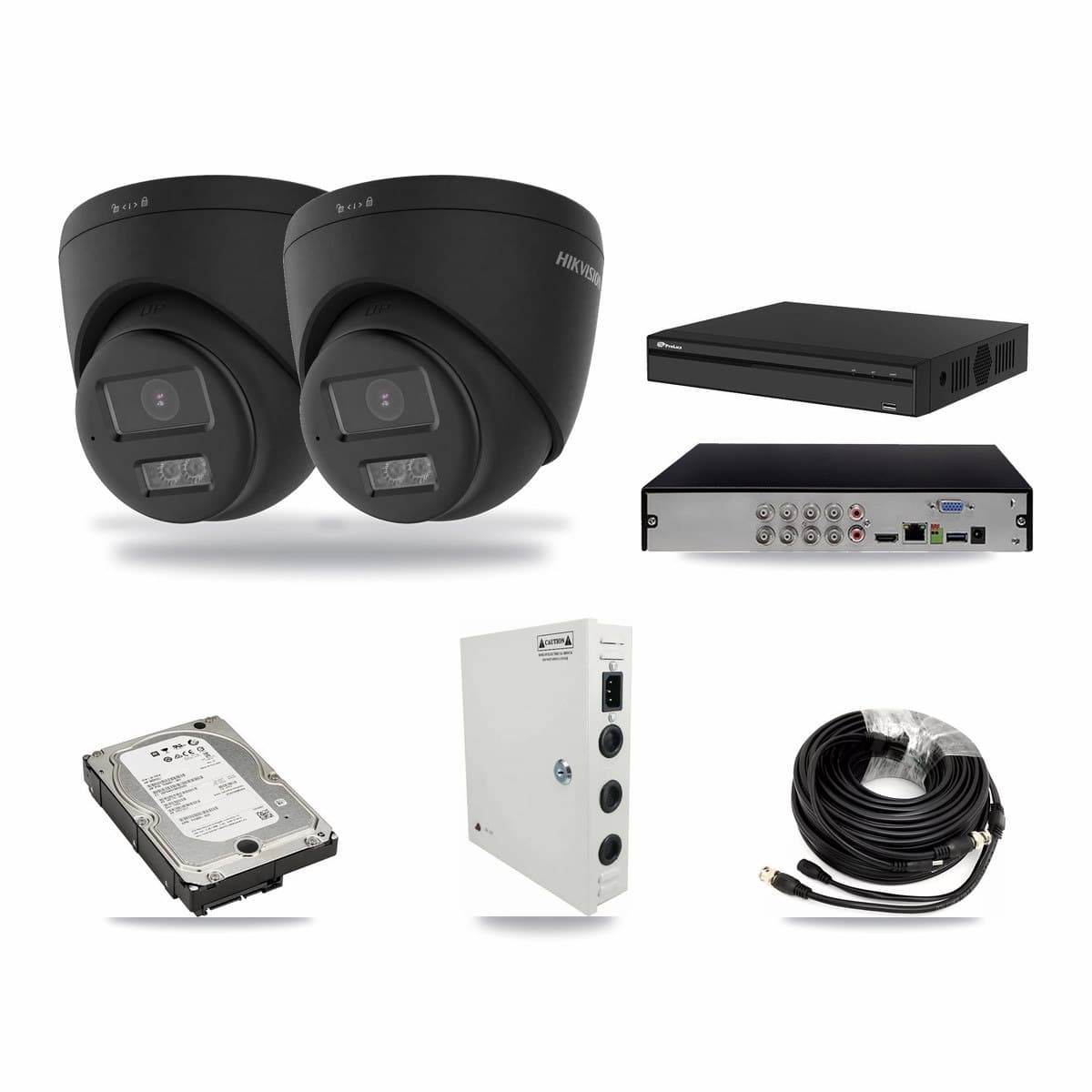 Hikvision & Prolux 8-Channel 4K CCTV Kit — 2 Turret Cameras + 5TB Recording - Image 1