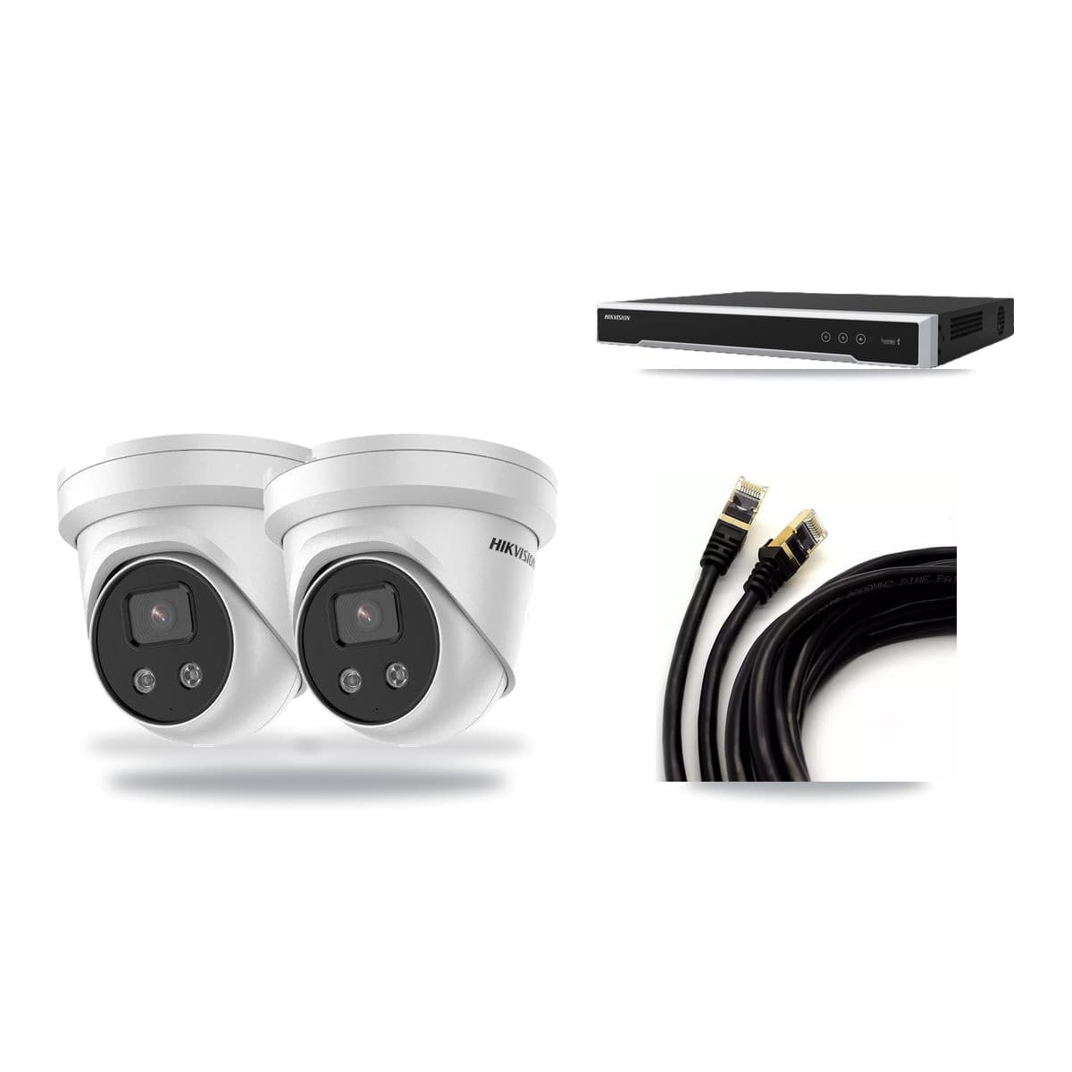 Hikvision 8-Channel 5MP CCTV Kit — 2 DS-2CD3356G2 Turret Cameras + 3TB Recording - Image 1