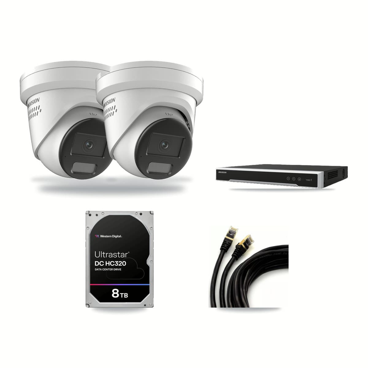 Hikvision 8-Channel 4K CCTV Kit — 2 Turret Cameras + 8TB Recording - Image 1