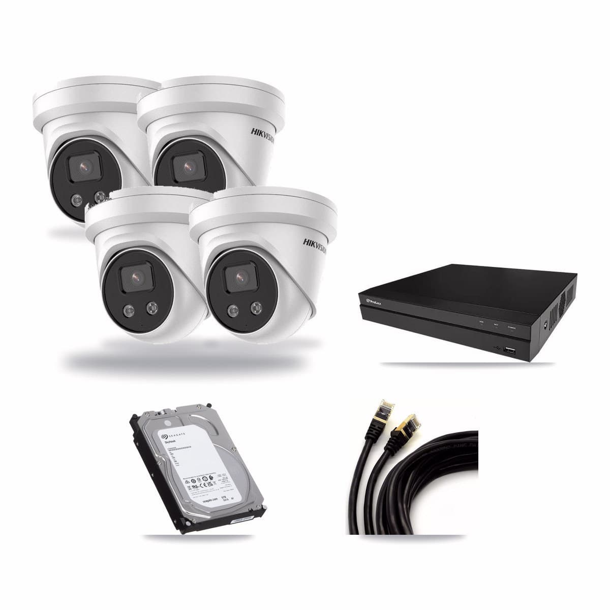 Hikvision & Prolux 8-Channel 5MP CCTV Kit — 4 Turret Cameras + 6TB Recording - Image 1