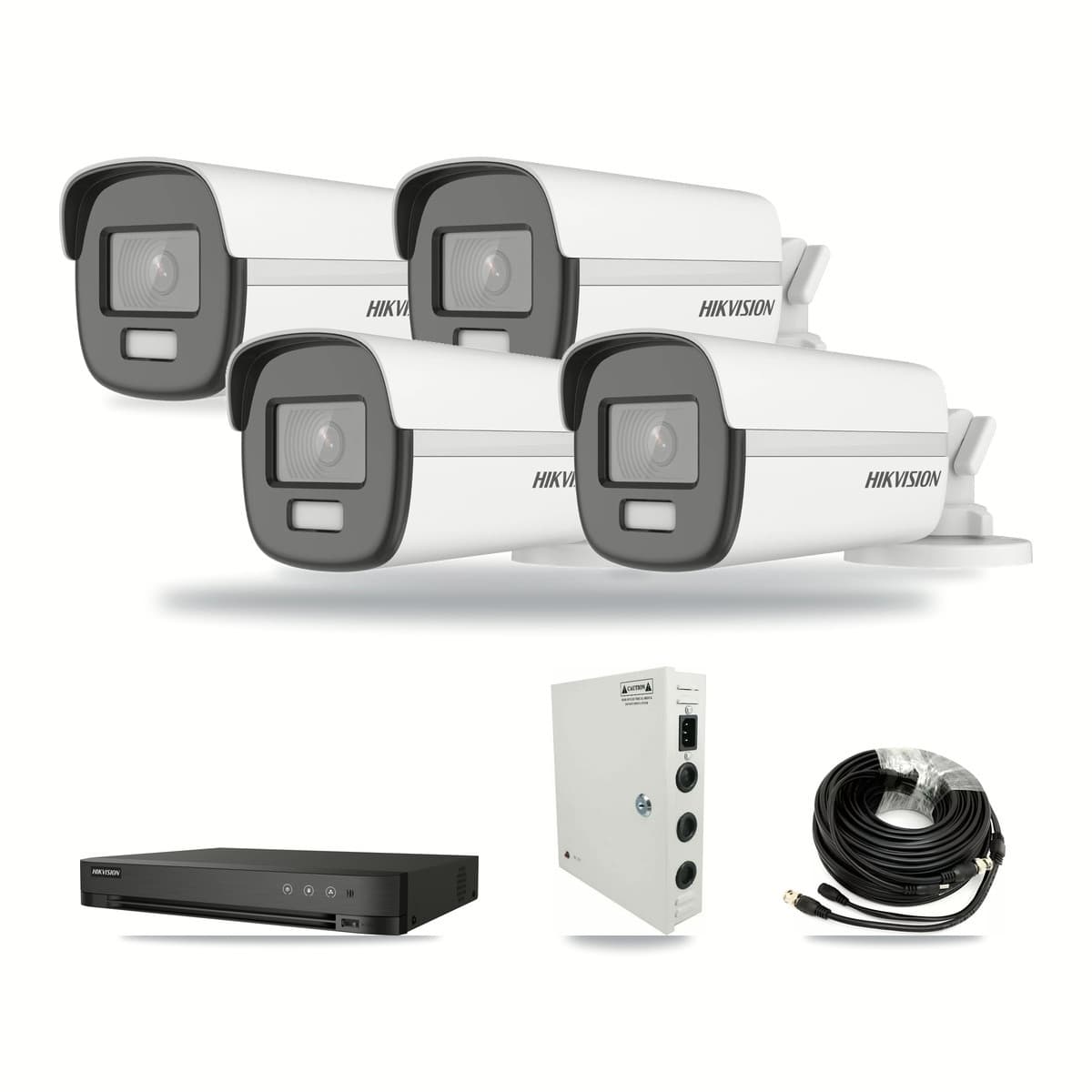 Hikvision 4-Channel 4K CCTV Kit — 4 DS-2CE12UF3T Bullet Cameras + 3TB Recording - Image 1