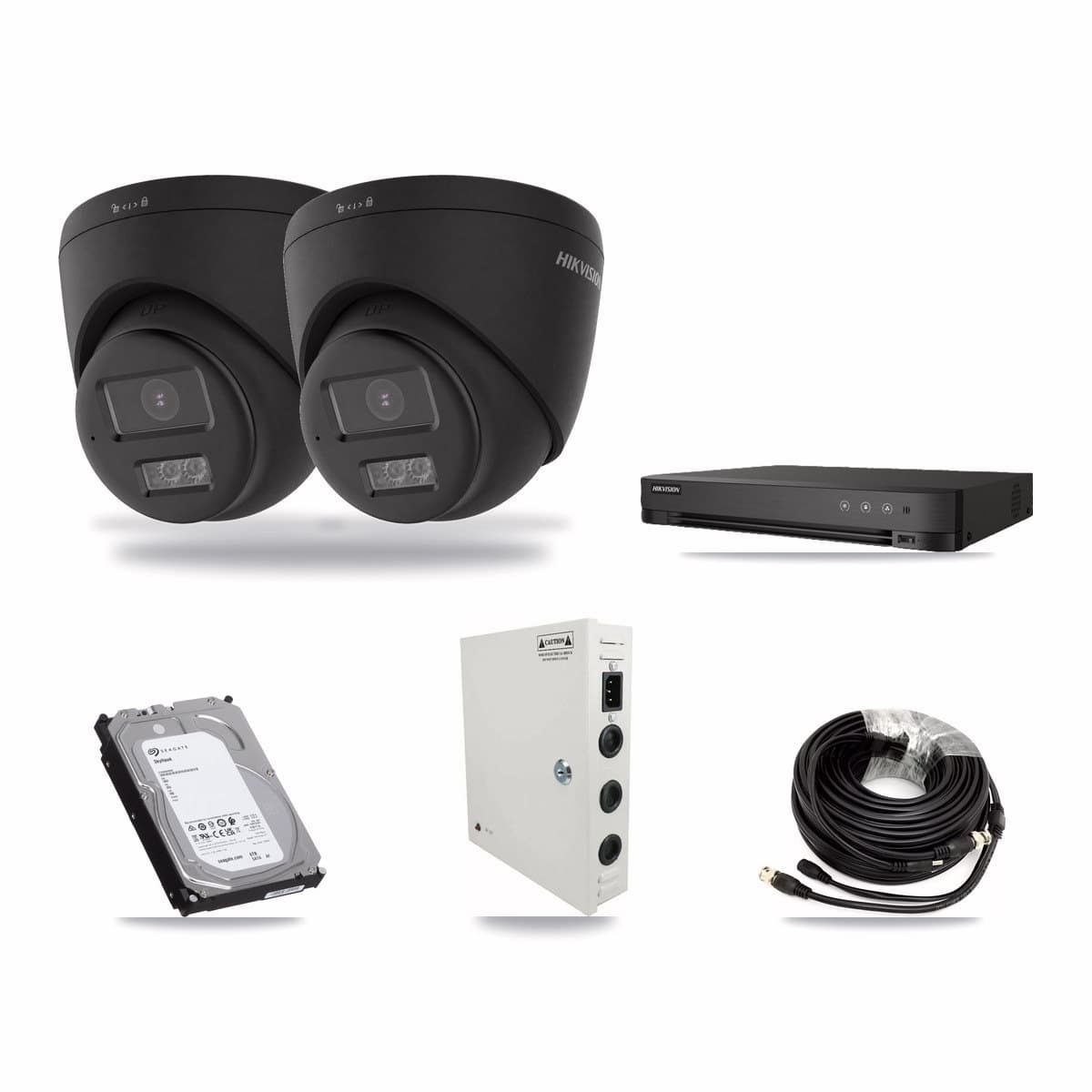 Hikvision 8-Channel 4K CCTV Kit — 2 Turret Cameras + 6TB Recording - Image 1