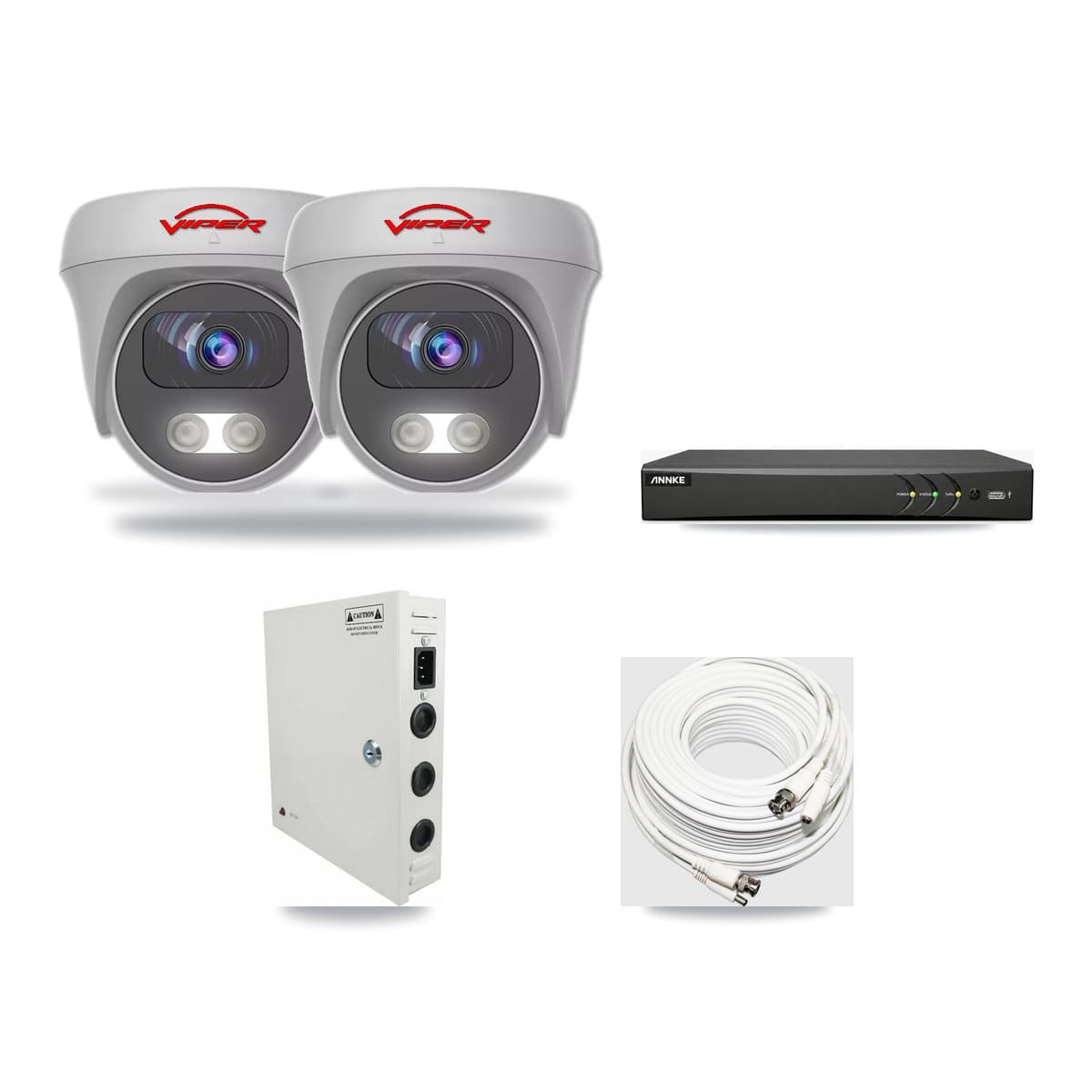 Viper & ANNKE 4-Channel 5MP CCTV Kit — 2 Cameras + 3TB Recording - Image 1