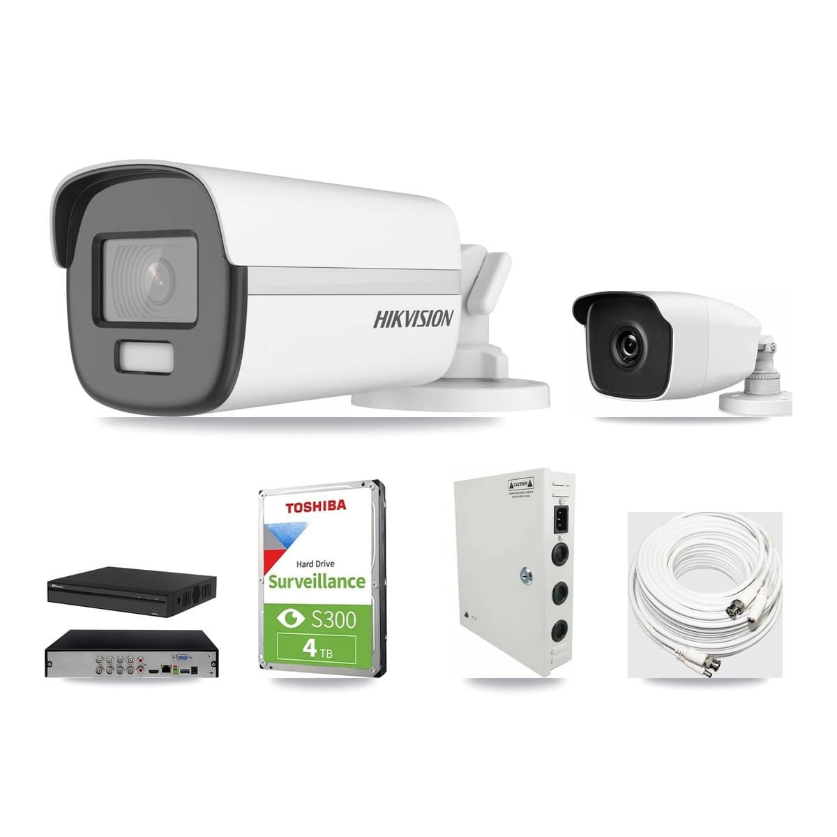 8-Channel 3MP – 4K CCTV Kit — 1 4K + 1 3MP Bullet Cameras + 4TB Recording (PXD-5108HS Recorder) - Image 1