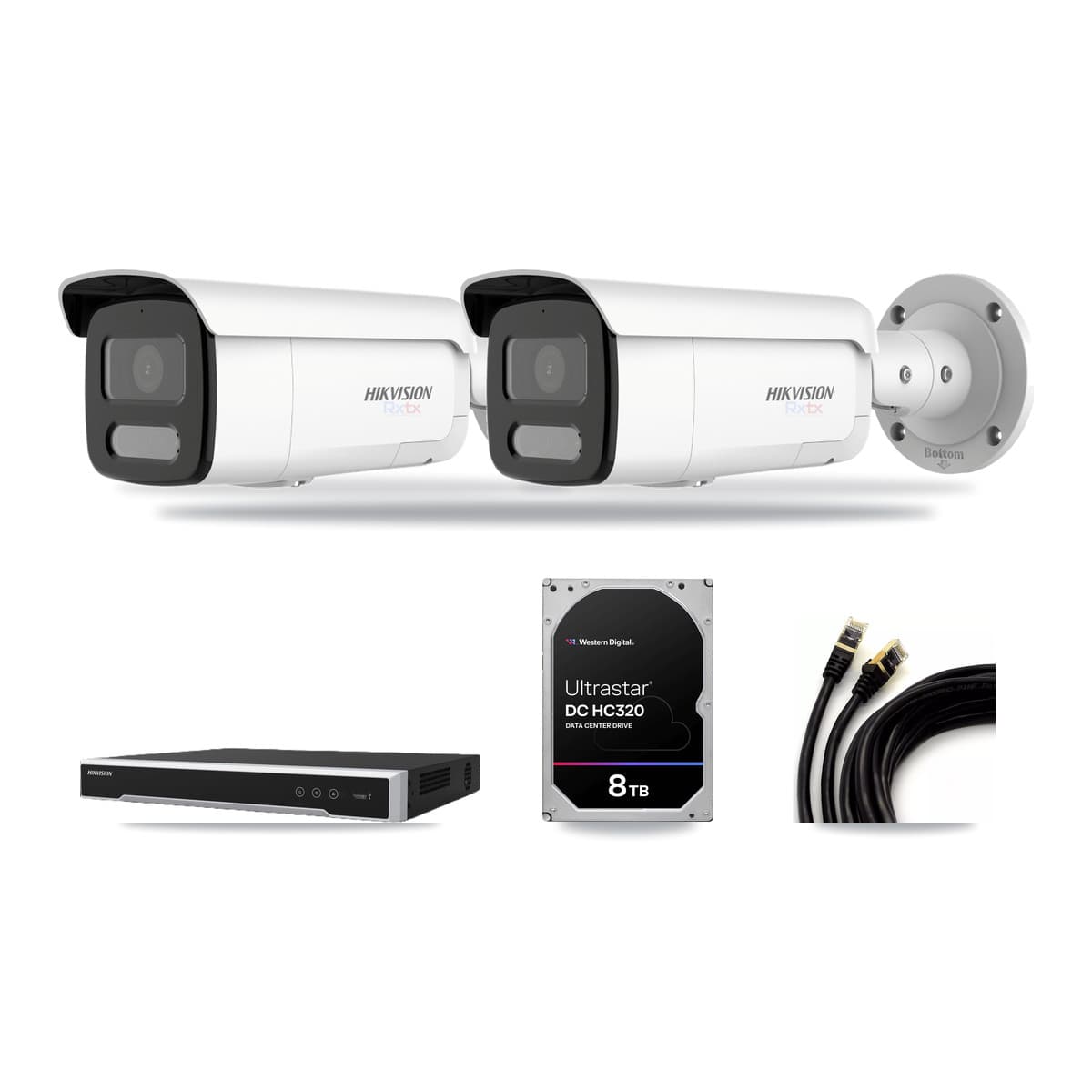 Hikvision 8-Channel 4K CCTV Kit — 2 Bullet Cameras + 8TB Recording - Image 1