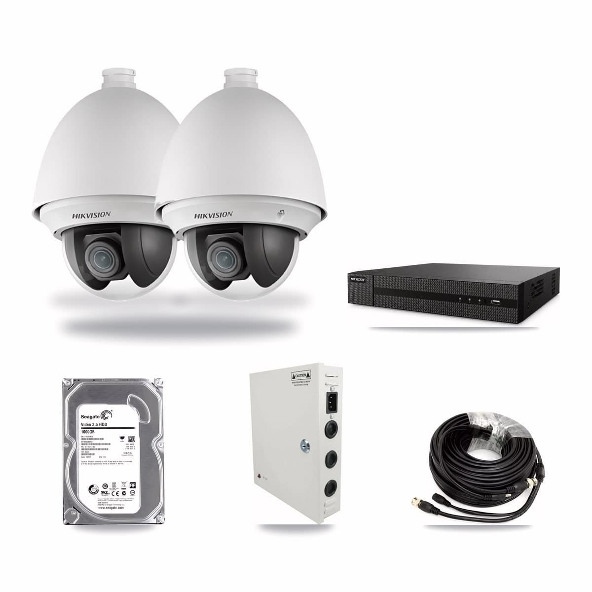 8-Channel 2MP CCTV Kit — 2 Hikvision PTZ Cameras + 1TB Recording - Image 1