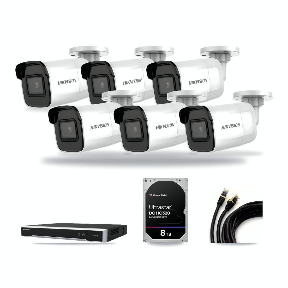 Hikvision 8-Channel 4K CCTV Kit — 6 Bullet Cameras + 8TB Recording - Image 1