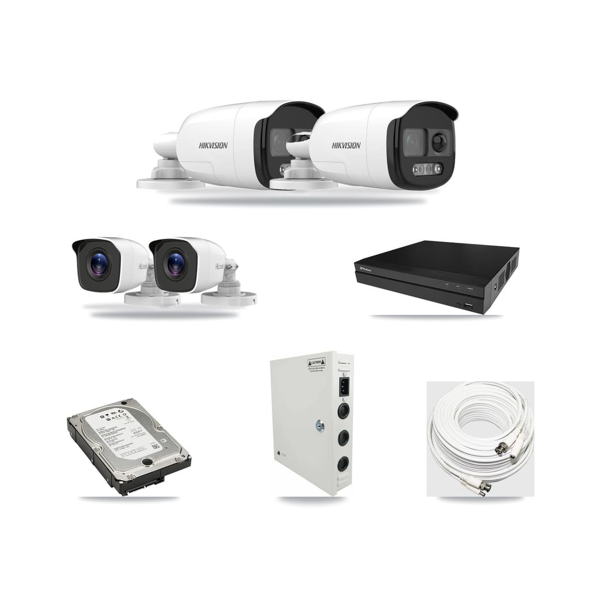 8-Channel 4MP – 5MP CCTV Kit — 2 5MP + 2 4MP Bullet Cameras + 5TB Recording - Image 1