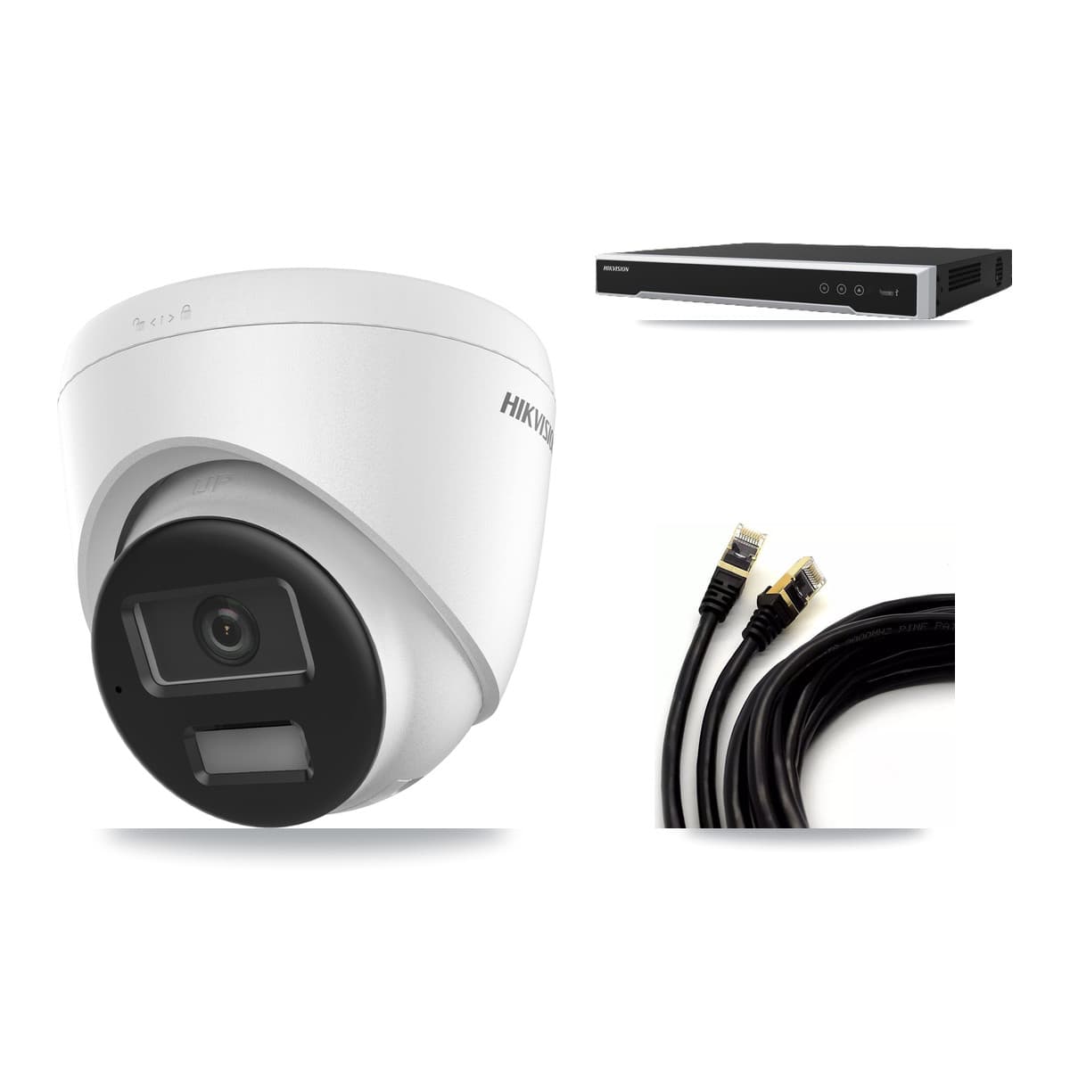Hikvision 8-Channel 4K CCTV Kit — 1 DS-2CD1383G2-LIU Turret Camera + 3TB Recording (DS-7608NI-M2/8P Recorder) - Image 1