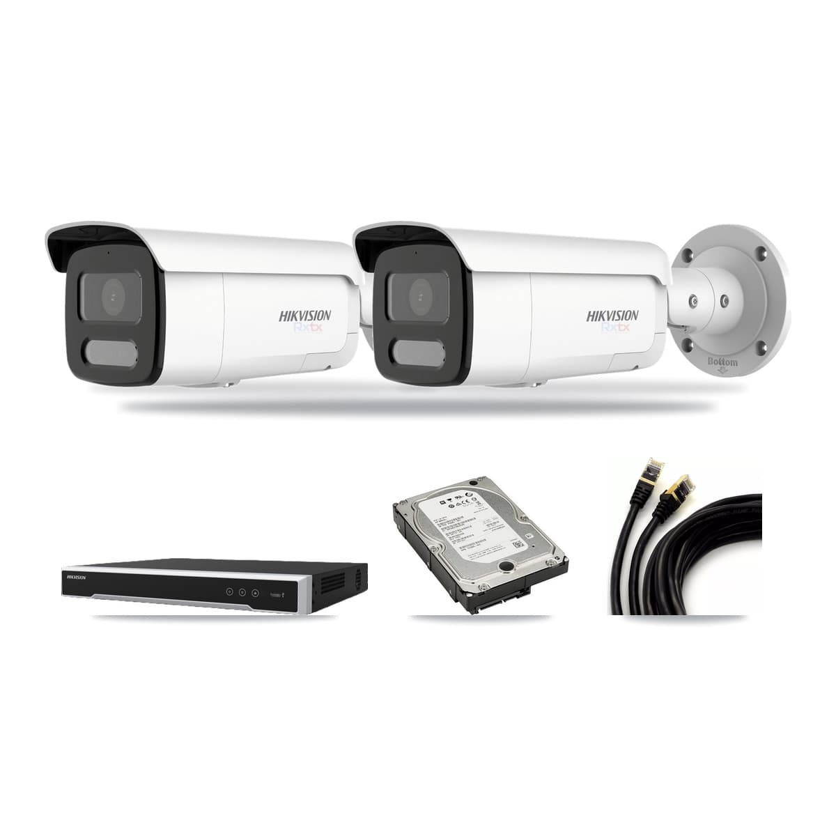 Hikvision 16-Channel 4K CCTV Kit — 2 Bullet Cameras + 5TB Recording - Image 1