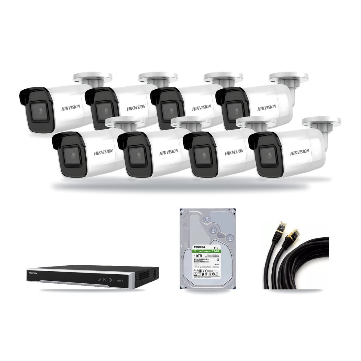 Hikvision 8-Channel 4K CCTV Kit — 8 Bullet Cameras + 10TB Recording - Image 1