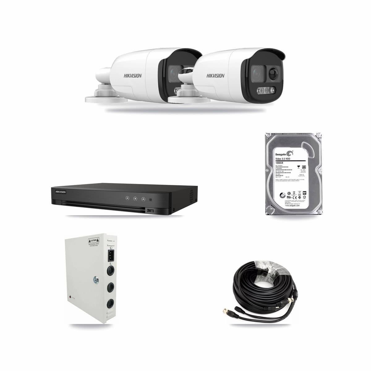 Hikvision 4-Channel 5MP CCTV Kit — 2 Bullet Cameras + 1TB Recording - Image 1