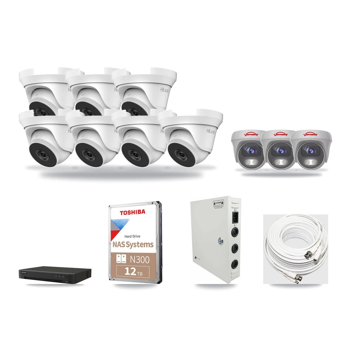 16-Channel 4MP – 5MP CCTV Kit — 7 4MP Turret + 3 5MP Cameras + 12TB Recording - Image 1