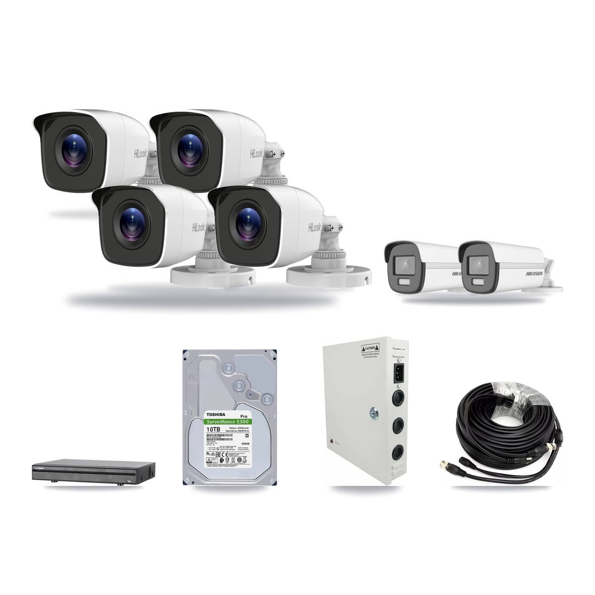 8-Channel 4MP – 4K CCTV Kit — 2 4K + 4 4MP Bullet Cameras + 10TB Recording - Image 1