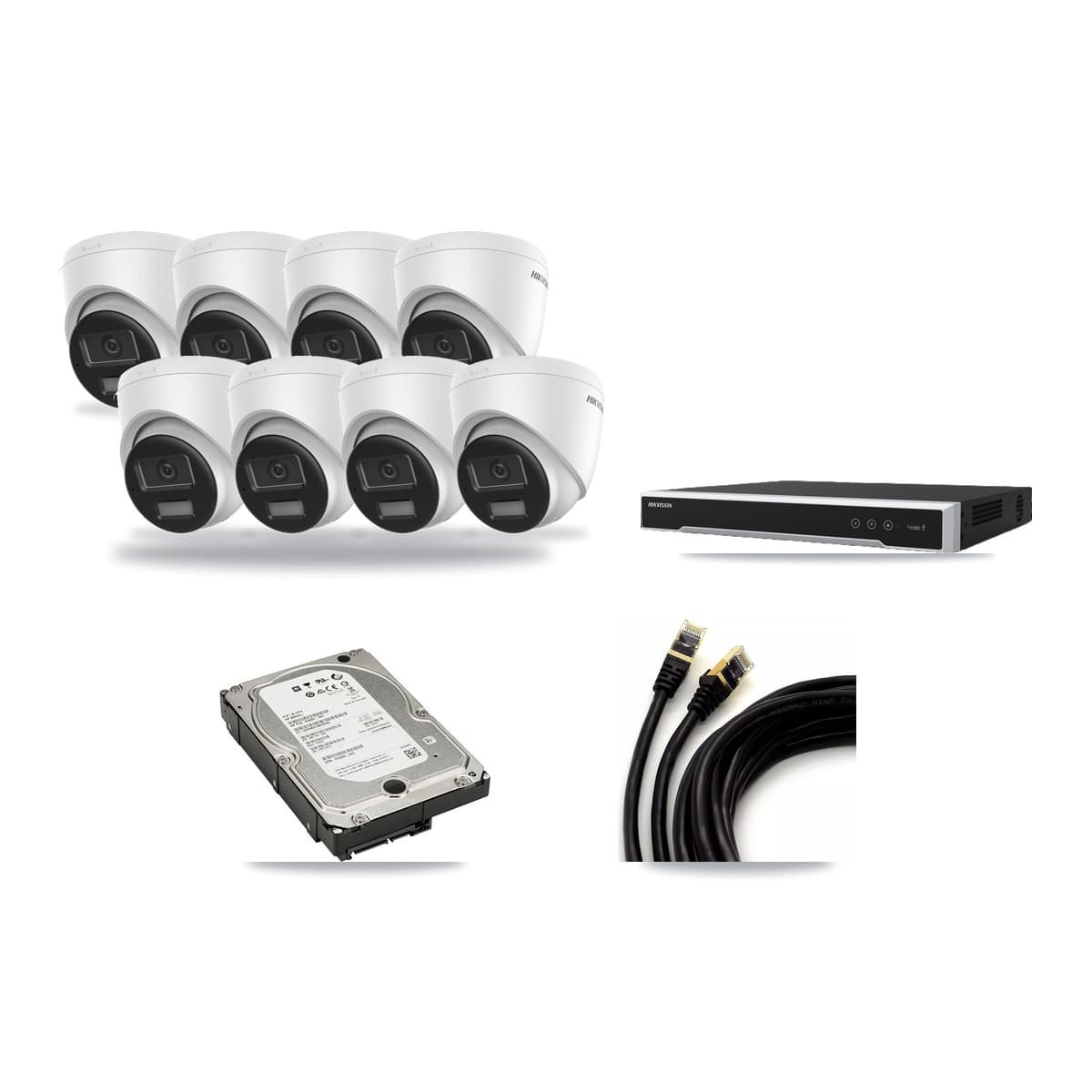 Hikvision 8-Channel 4K CCTV Kit — 8 Turret Cameras + 5TB Recording - Image 1