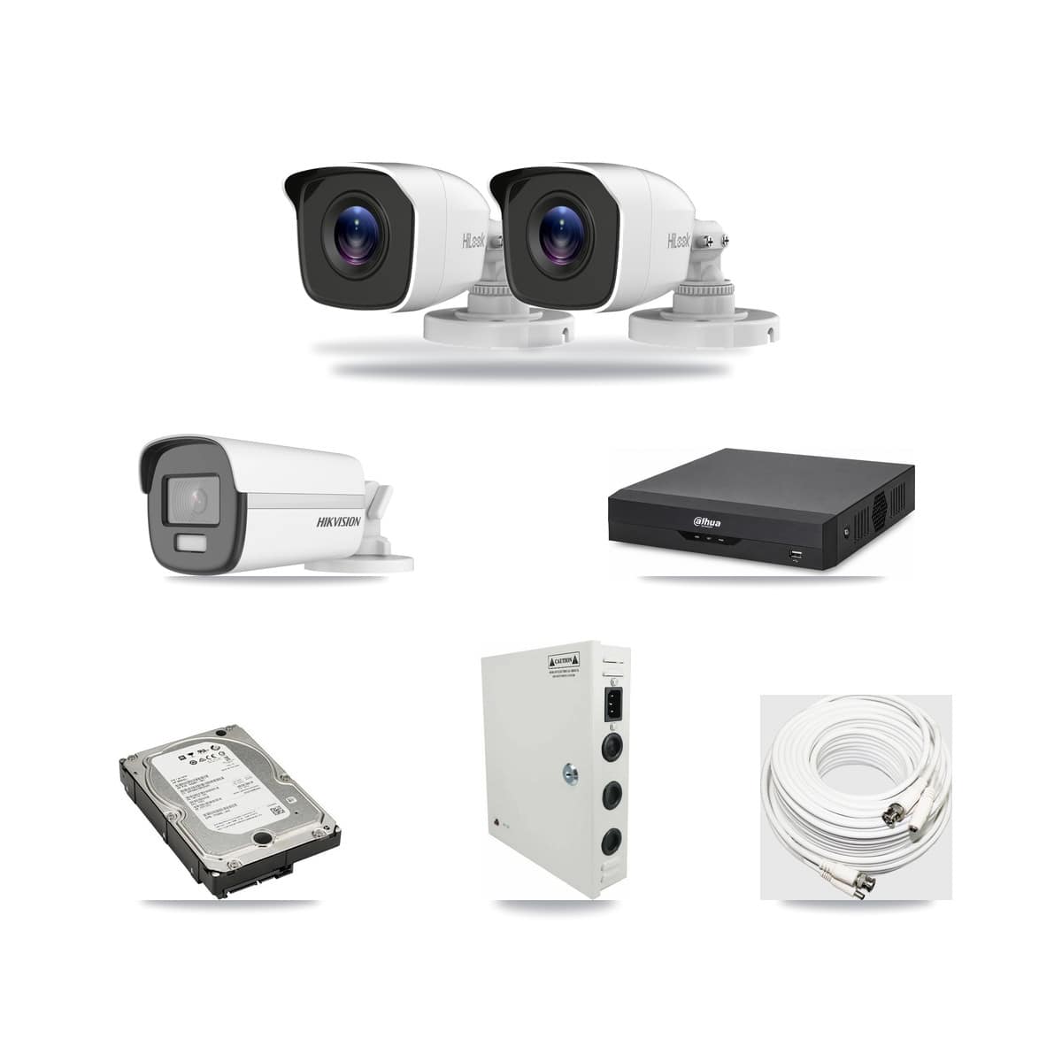 4-Channel 4MP – 4K CCTV Kit — 1 4K + 2 4MP Bullet Cameras + 5TB Recording (DH-XVR5104HS Recorder) - Image 1