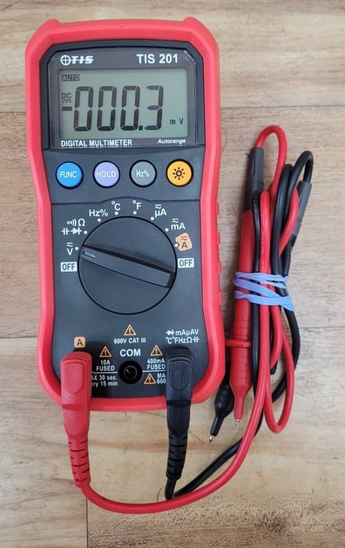 TIS 201 Pocket Auto Ranging Digital Multimeter AC/DC Temp Capacitance Tested VGC