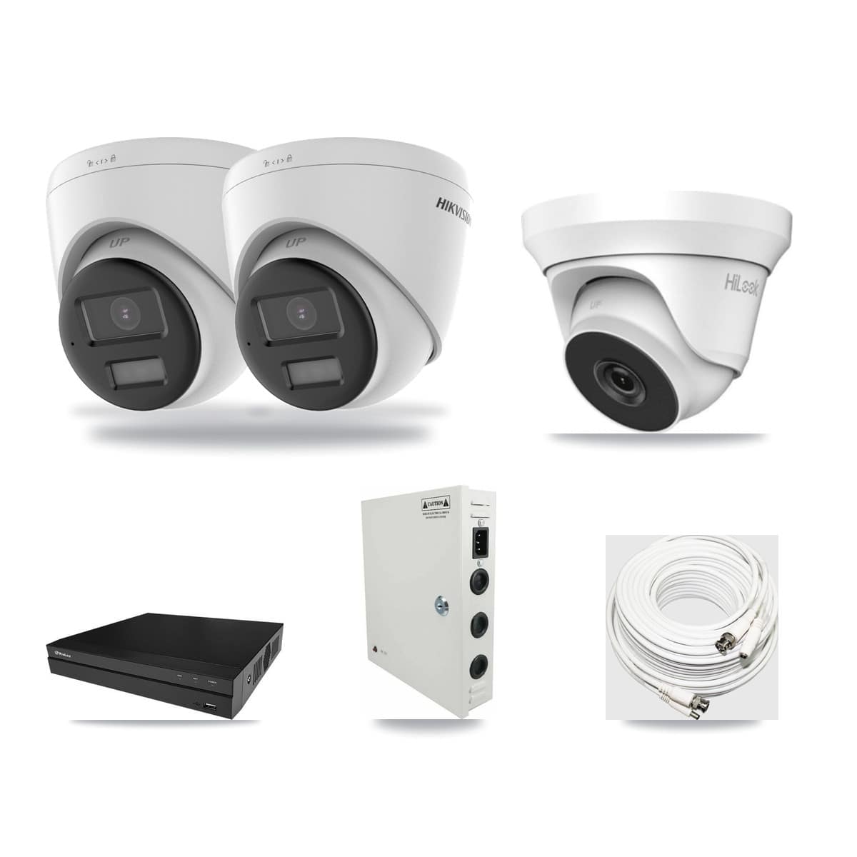 8-Channel 4MP – 4K CCTV Kit — 2 4K + 1 4MP Turret Cameras + 6TB Recording (PXD-5208AN Recorder) - Image 1