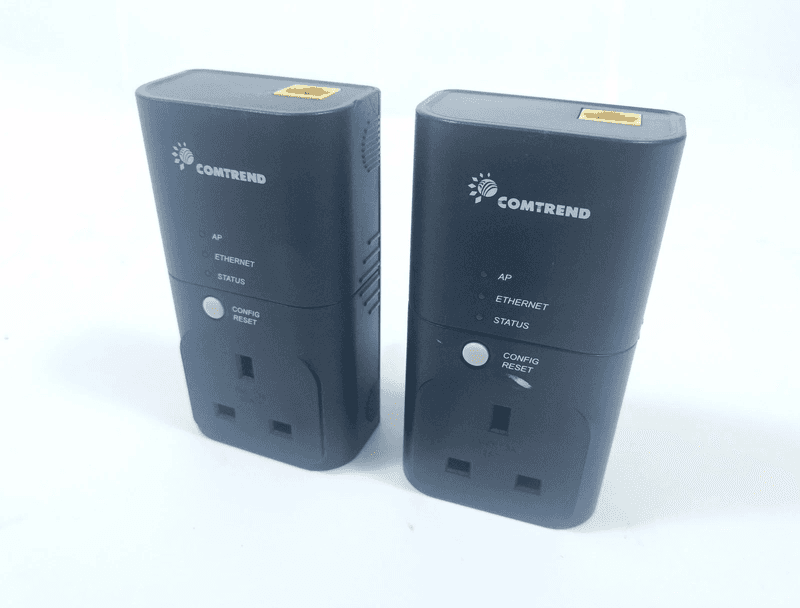 Comtrend PowerGrid 9020 powerline Ethernet adaptor, black UK wall-plug unit