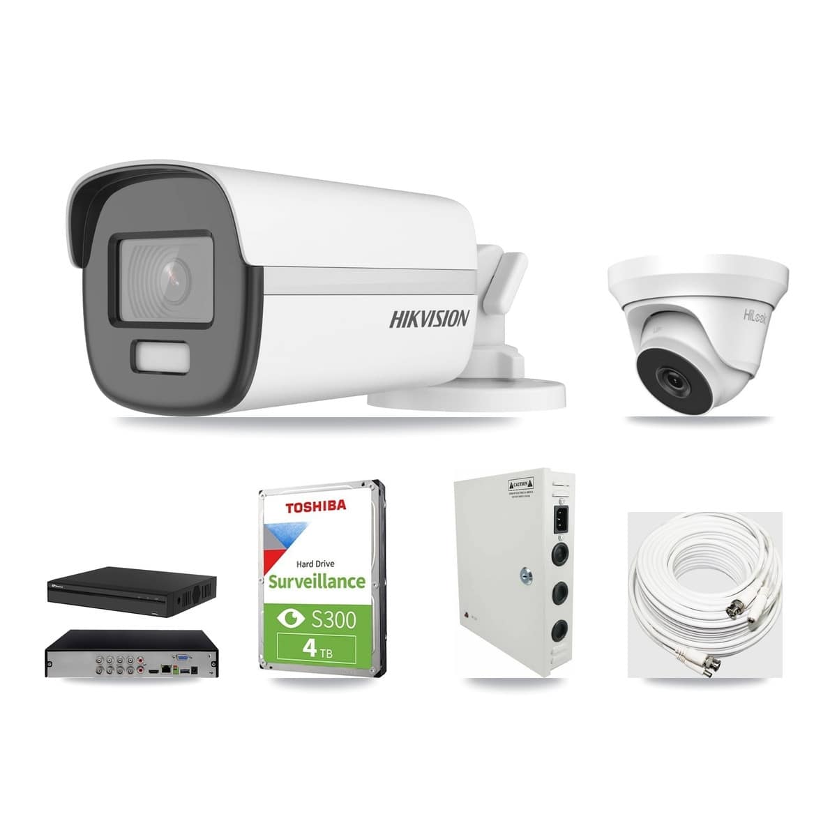 8-Channel 4MP – 4K CCTV Kit — 1 4K Bullet + 1 4MP Turret Cameras + 4TB Recording (PXD-5108HS Recorder) - Image 1