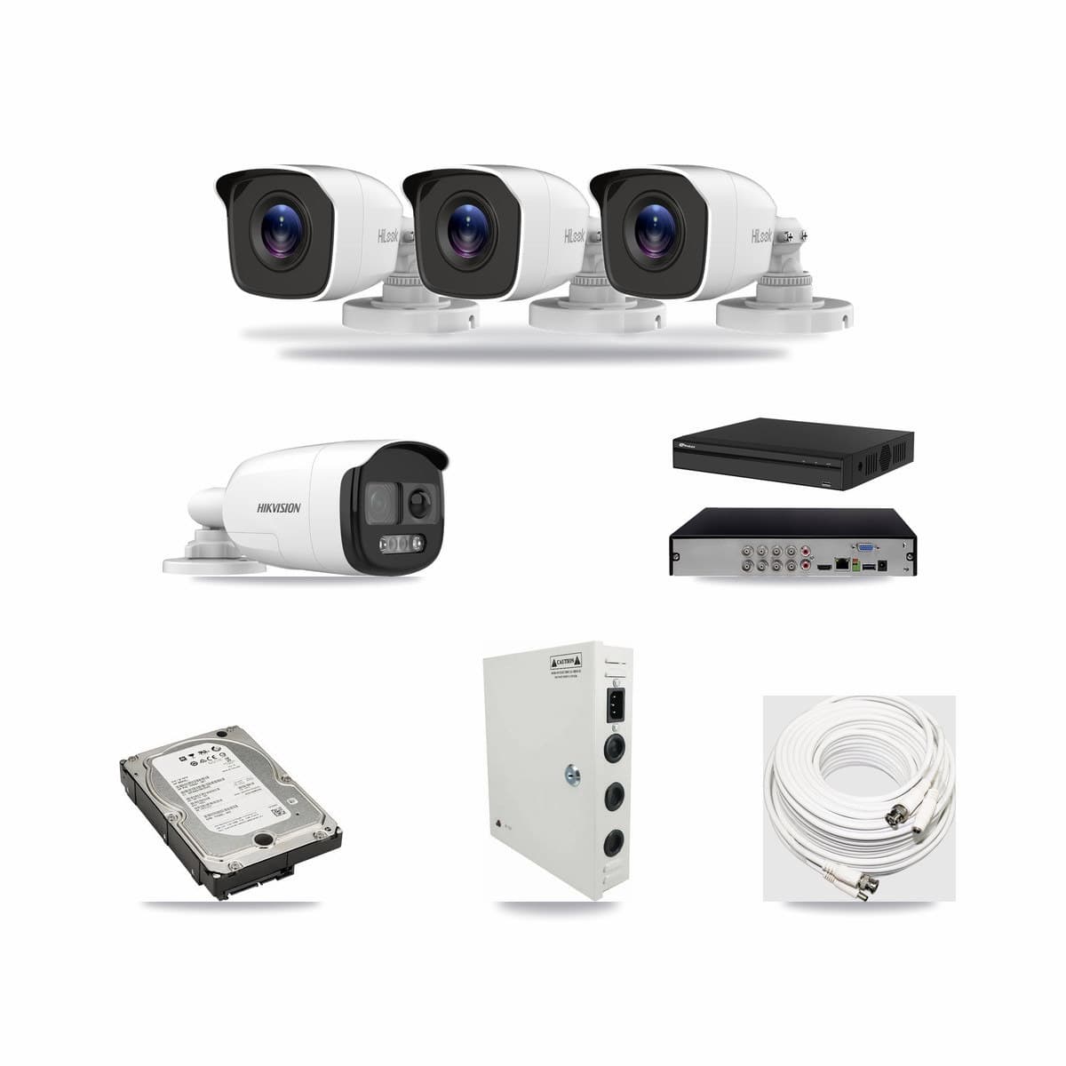 8-Channel 4MP – 5MP CCTV Kit — 1 5MP + 3 4MP Bullet Cameras + 5TB Recording (PXD-5108HS Recorder) - Image 1