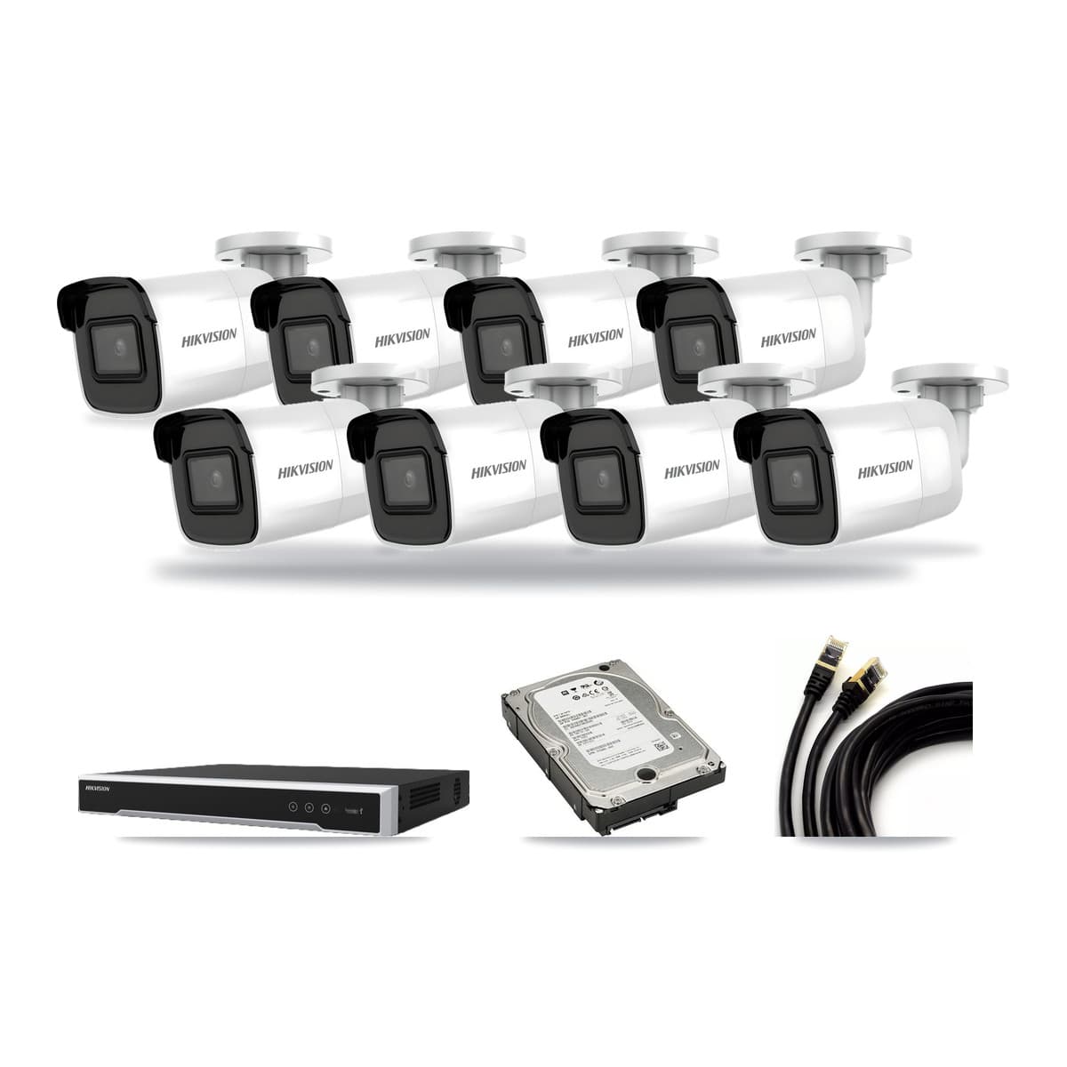 Hikvision 8-Channel 4K CCTV Kit — 8 Bullet Cameras + 5TB Recording - Image 1