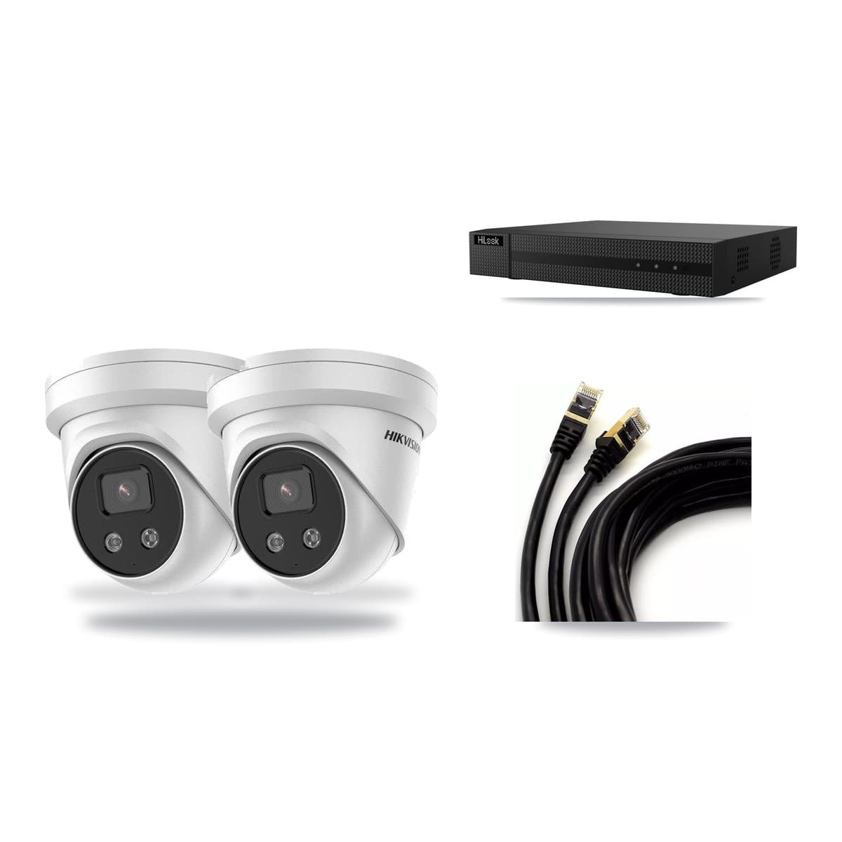 Hikvision & HiLook 8-Channel 5MP CCTV Kit — 2 Turret Cameras + 3TB Recording - Image 1