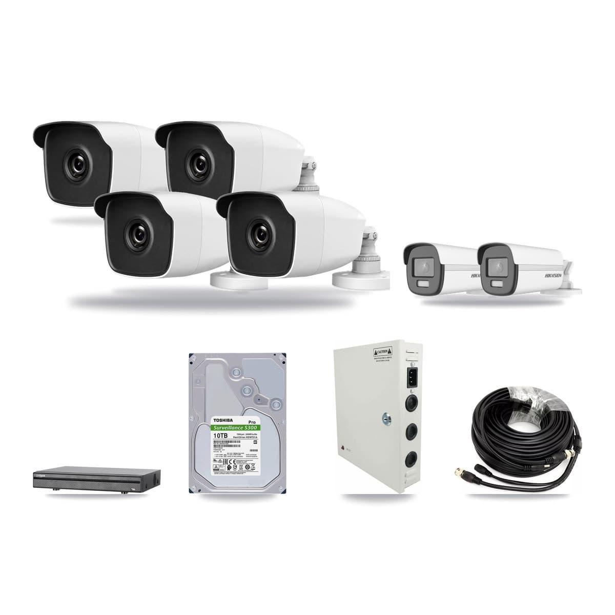 8-Channel 3MP – 4K CCTV Kit — 2 4K + 4 3MP Bullet Cameras + 10TB Recording - Image 1