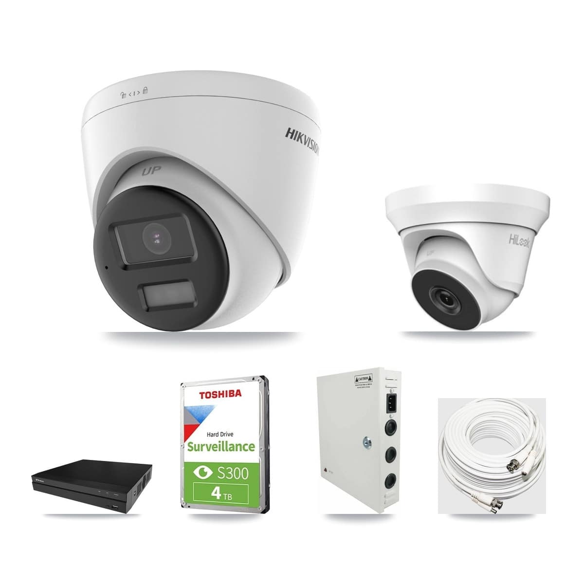 8-Channel 4MP – 4K CCTV Kit — 1 4K + 1 4MP Turret Cameras + 4TB Recording (PXD-5208AN Recorder) - Image 1