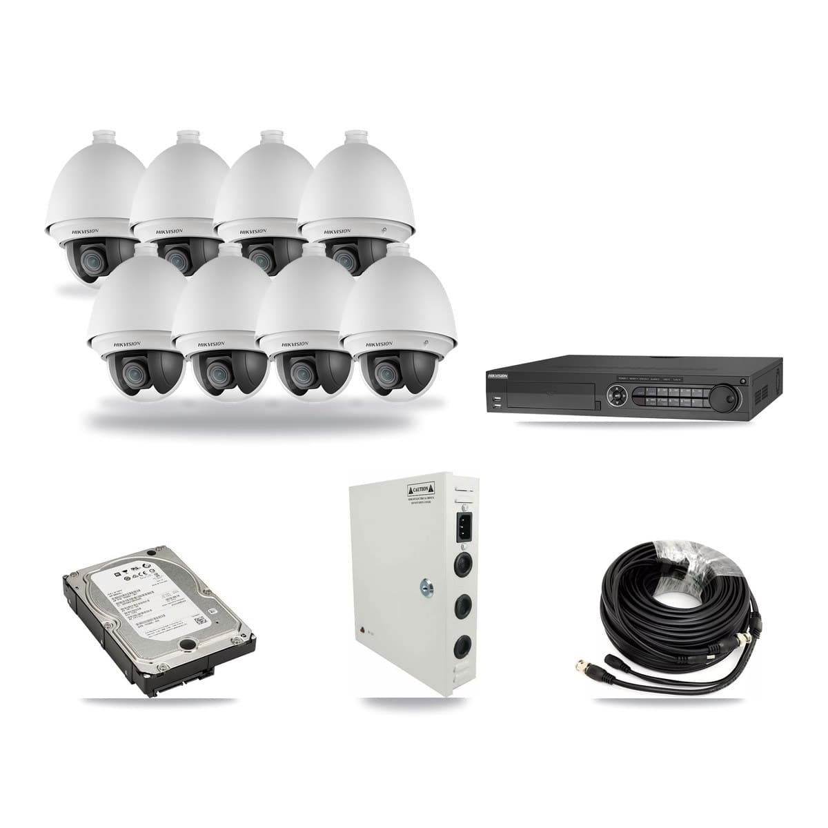 Hikvision 32-Channel 2MP CCTV Kit — 8 PTZ Cameras + 5TB Recording - Image 1