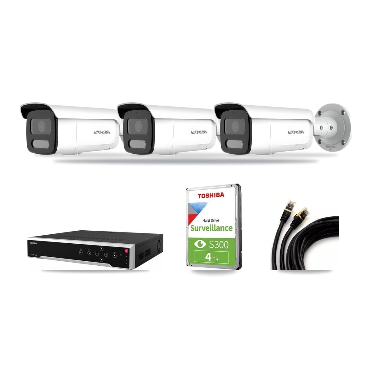 Hikvision 32-Channel 4MP CCTV Kit — 3 Bullet Cameras + 4TB Recording - Image 1