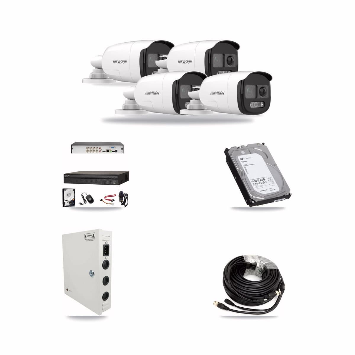 8-Channel 5MP CCTV Kit — 4 Hikvision Bullet Cameras + 6TB Recording - Image 1