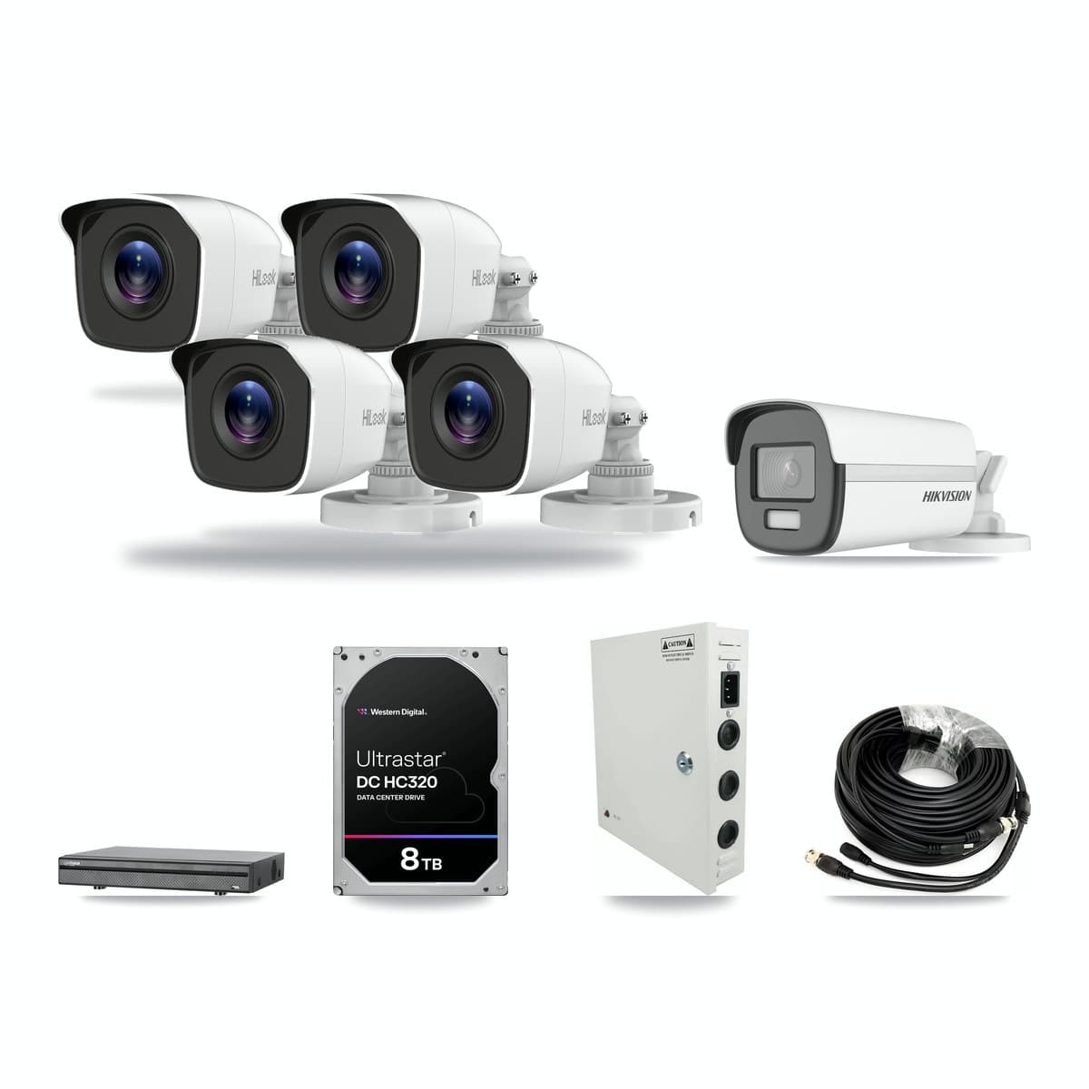 8-Channel 4MP – 4K CCTV Kit — 1 4K + 4 4MP Bullet Cameras + 8TB Recording - Image 1