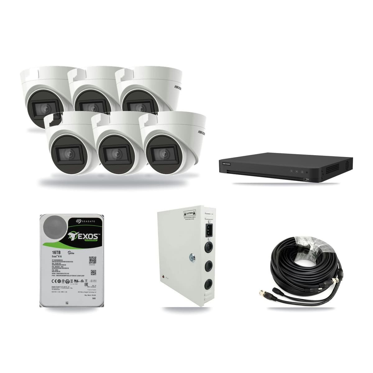Hikvision 16-Channel 4K CCTV Kit — 6 Turret Cameras + 16TB Recording - Image 1