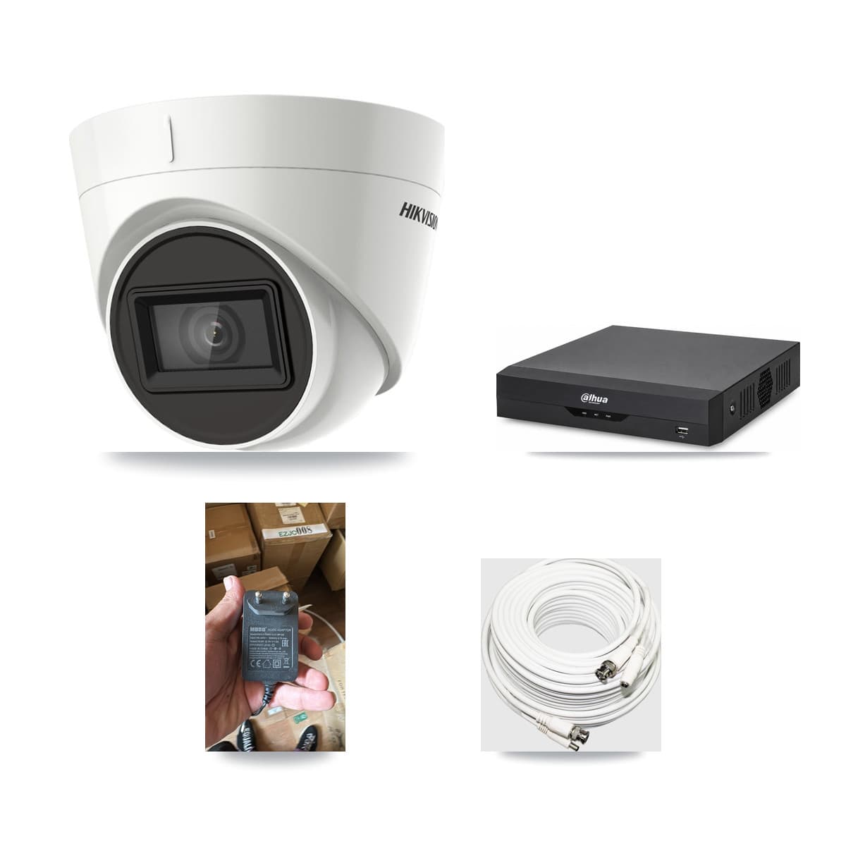 Hikvision & Dahua 4-Channel 4K CCTV Kit — 1 DS-2CE78U1T Turret Camera + 3TB Recording - Image 1