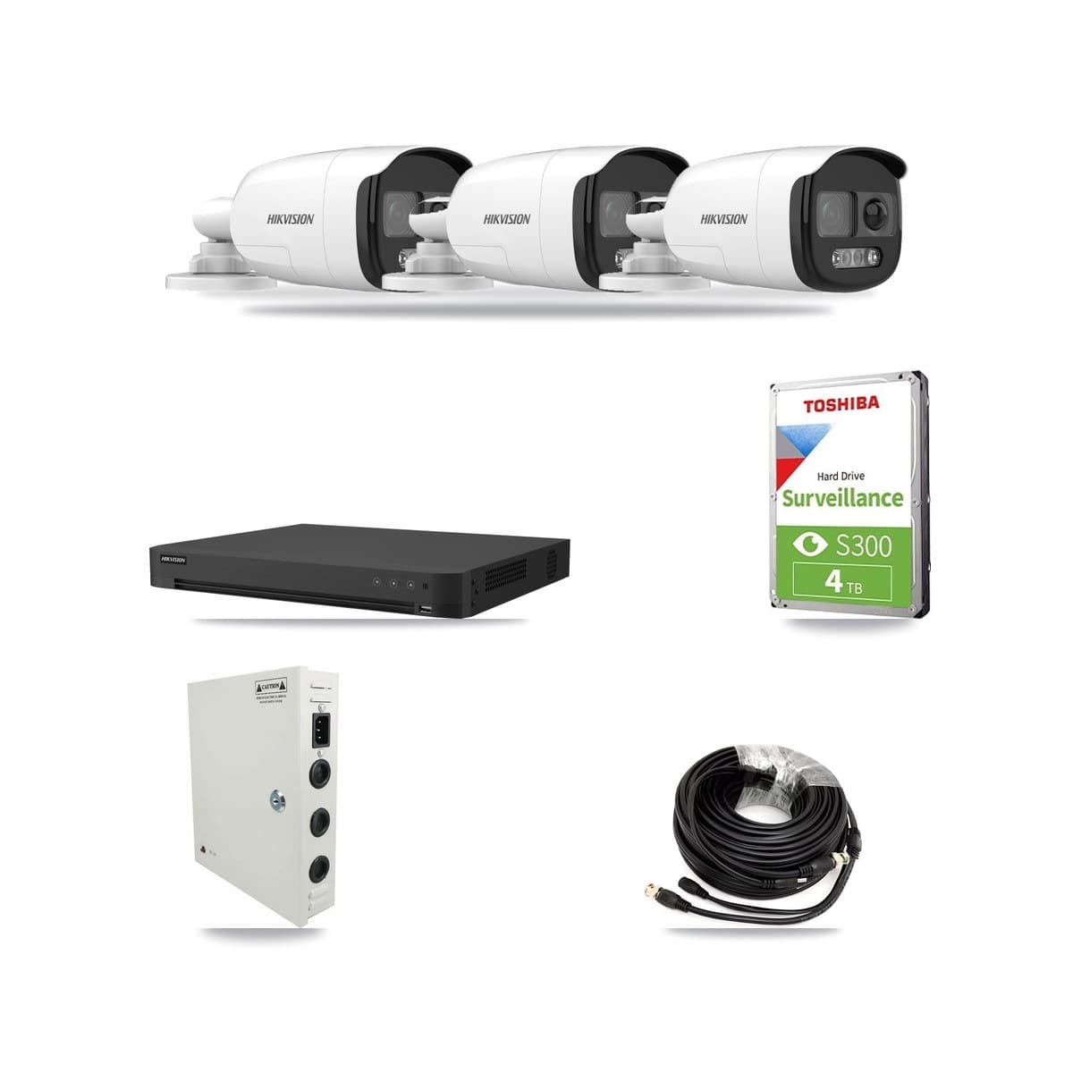 Hikvision 16-Channel 5MP CCTV Kit — 3 Bullet Cameras + 4TB Recording - Image 1