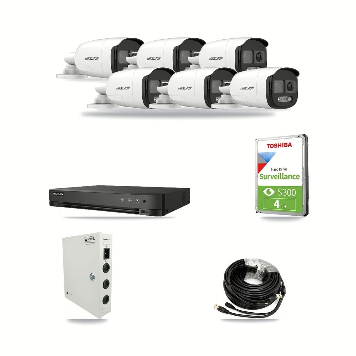 Hikvision 8-Channel 5MP CCTV Kit — 6 Bullet Cameras + 4TB Recording - Image 1