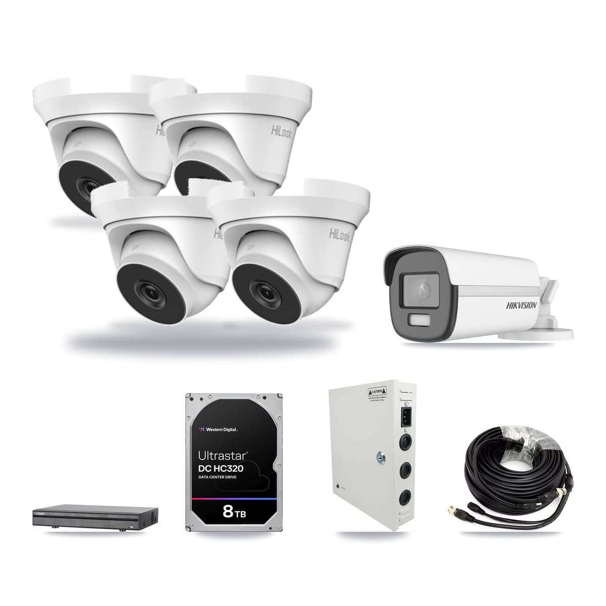 8-Channel 4MP – 4K CCTV Kit — 1 4K Bullet + 4 4MP Turret Cameras + 8TB Recording - Image 1