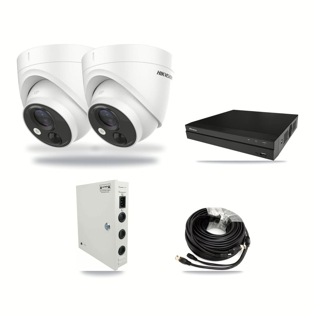 Prolux 8-channel CCTV kit: 2 cameras (2× 5MP Turret), 3TB hard drive
